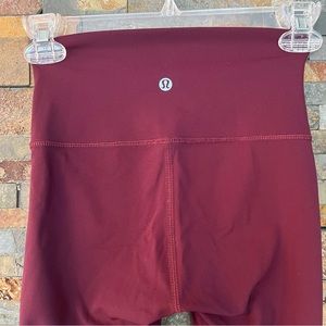 Lululemon 7/8 Dark Red Leggings, XS